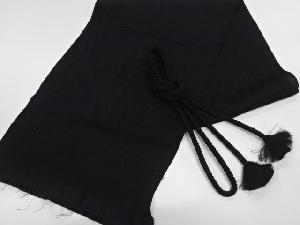 リサイクル　正絹　狢菊模様織出し喪服用帯揚げ・帯締めセット